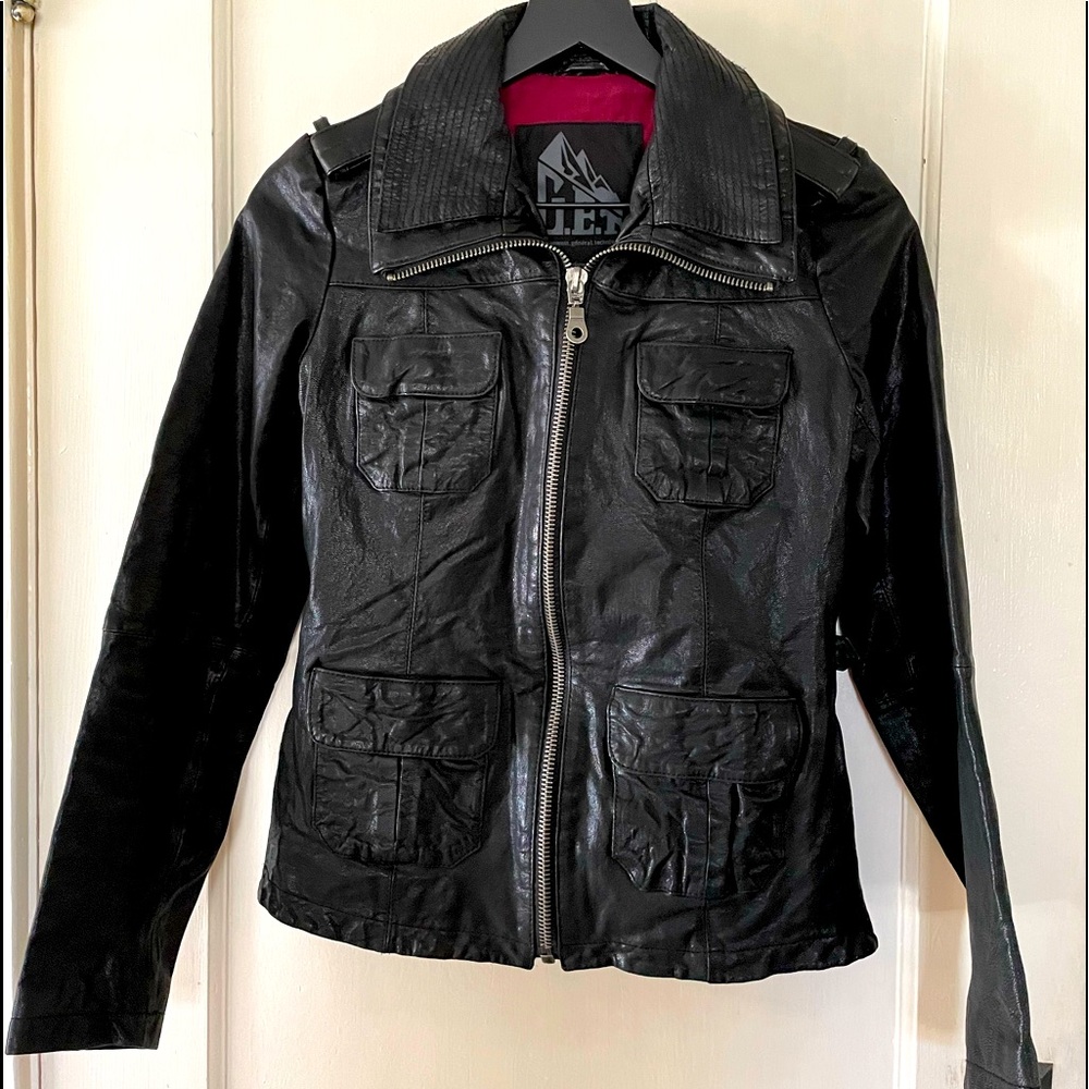 G.E.T Equipment General Technique leather jacket